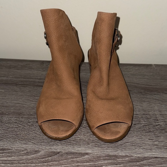 Lucky Brand Open-Toe Ankle Booties – Tan/Brown – women’s Size 8W - Picture 2 of 5